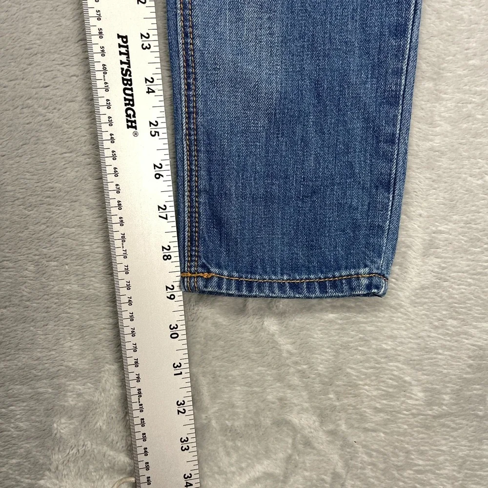 American‎ Eagle Jeans Womens 00 (29x29) Blue Denim Tomgirl Distressed Grunge Y2K